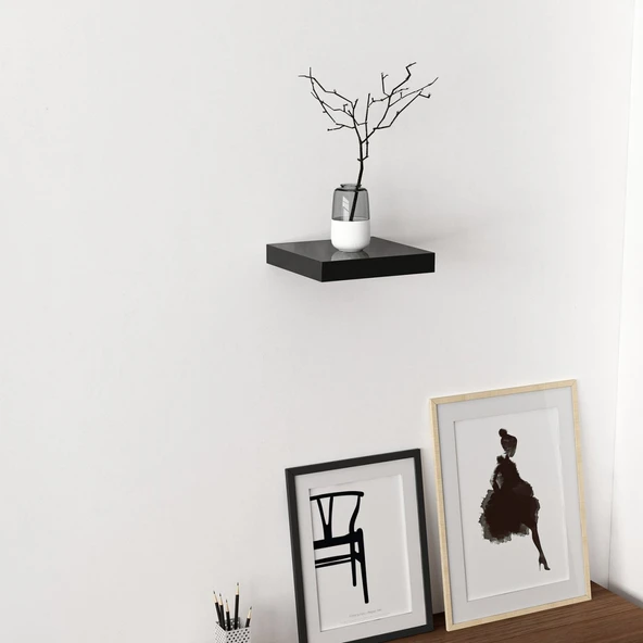 Minar Gizli Raf Tutuculu D.Rafı 23Cm-P.Siyah - Resim 2