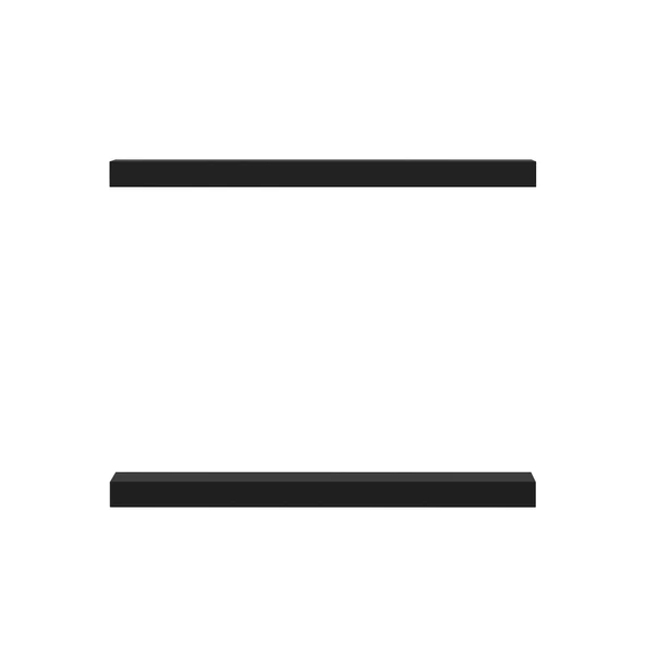 Minar Gizli Raf Tutuculu 2Li D.Rafı 60Cm-M.Siyah - Resim 4