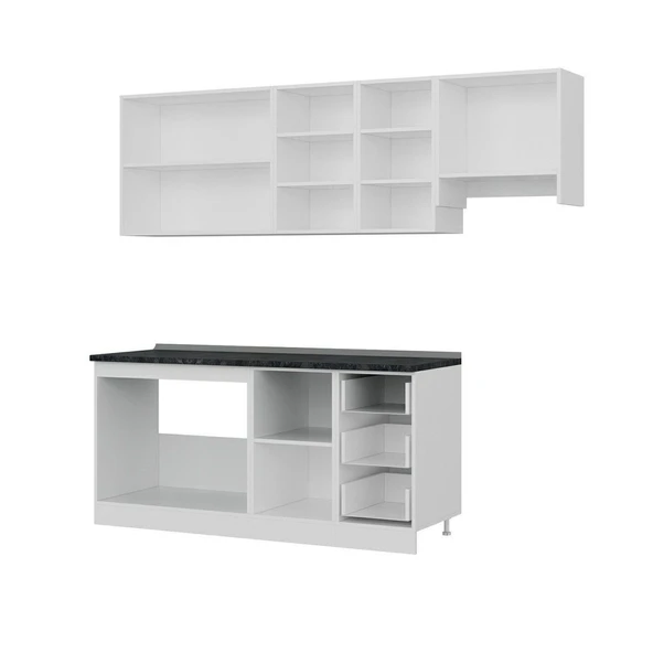 Minar 235 Cm Mutfak Dolabı Beyaz 235-B4 - Resim 4