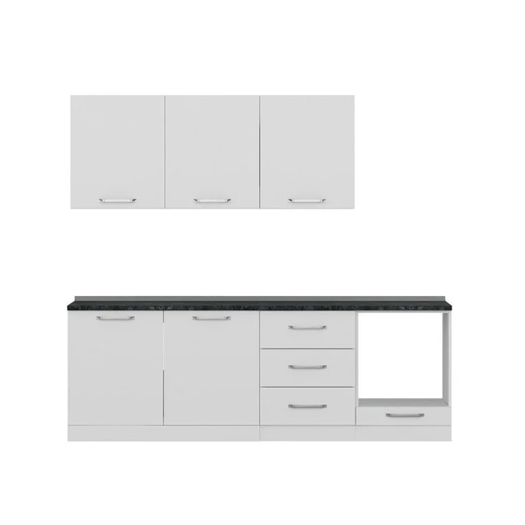 Minar 240 Cm Mutfak Dolabı Beyaz 240-B7 - Resim 5