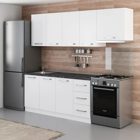 Minar 235 Cm Mutfak Dolabı Beyaz 235-B4 - Resim 3