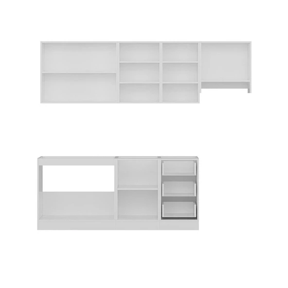 Minar 245 Cm Mutfak Dolabı Beyaz 245-B8 - Resim 2