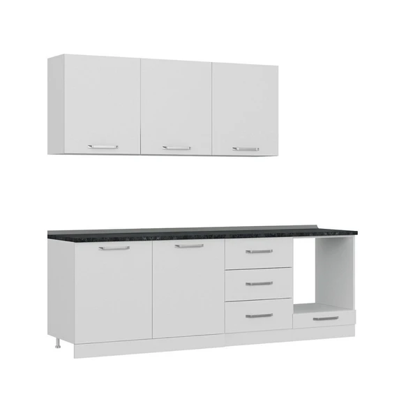 Minar 240 Cm Mutfak Dolabı Beyaz 240-B7 - Resim 6