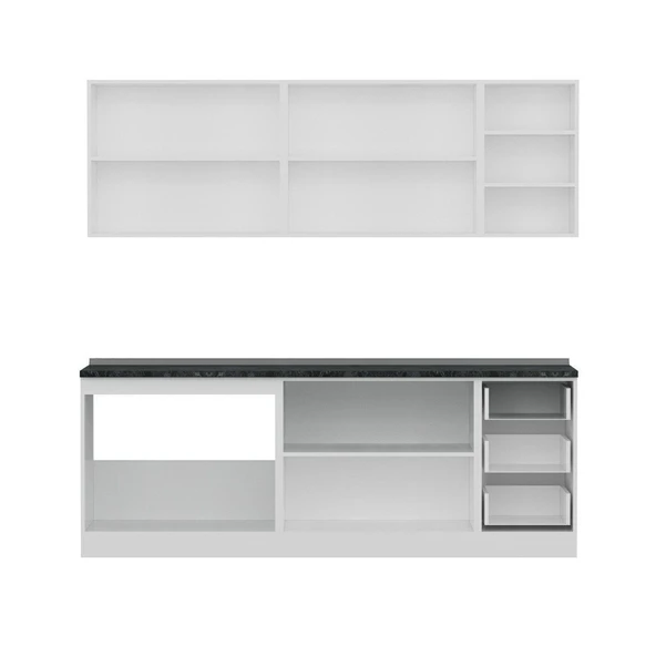 Minar 225 Cm Mutfak Dolabı Beyaz 225-B2 - Resim 2