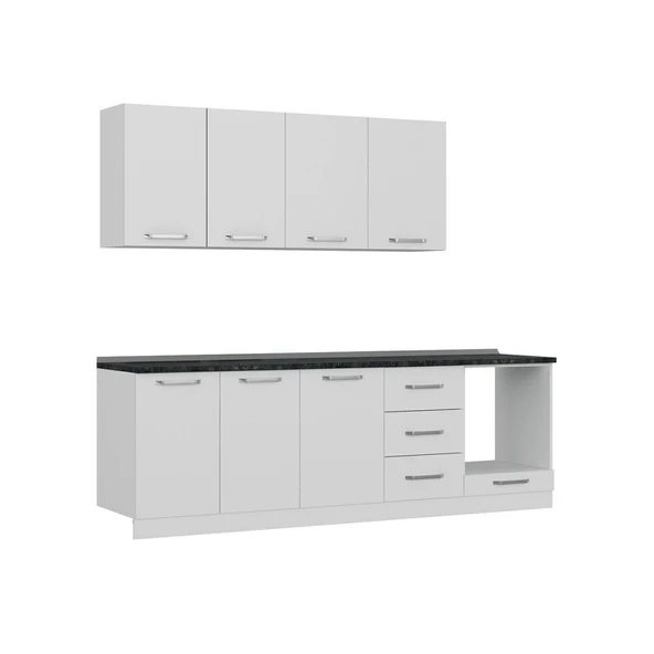 Minar 250 Cm Mutfak Dolabı Beyaz 250-B3 - Resim 4