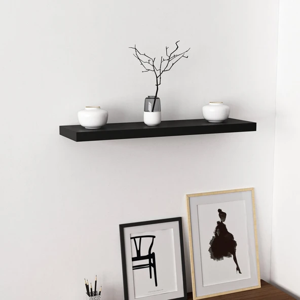 Minar Gizli Raf Tutuculu D.Rafı 80Cm-Mat Siyah - Resim 2