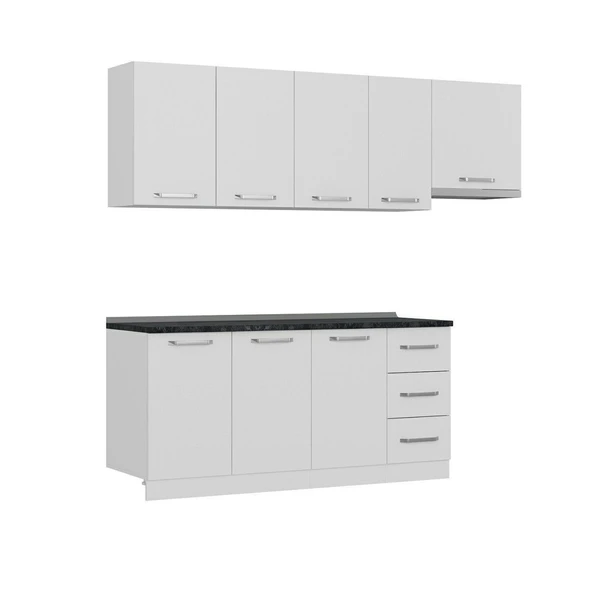 Minar 235 Cm Mutfak Dolabı Beyaz 235-B4 - Resim 6