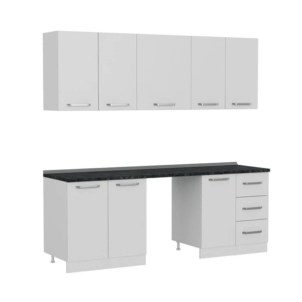 Minar 220 Cm Mutfak Dolabı Beyaz 220-B11 - Resim 2