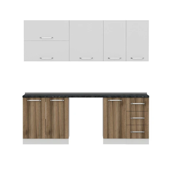 Minar 220 Cm Mutfak Dolabı Beyaz Dore 220-D10 - Resim 4