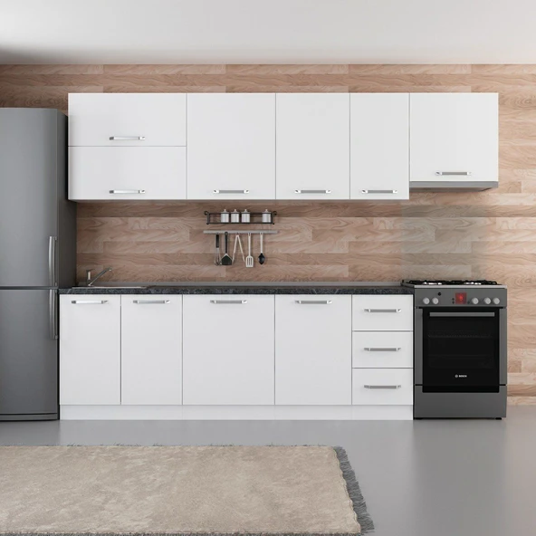 Minar 290 Cm Mutfak Dolabı Beyaz 290-B7 ürün görseli