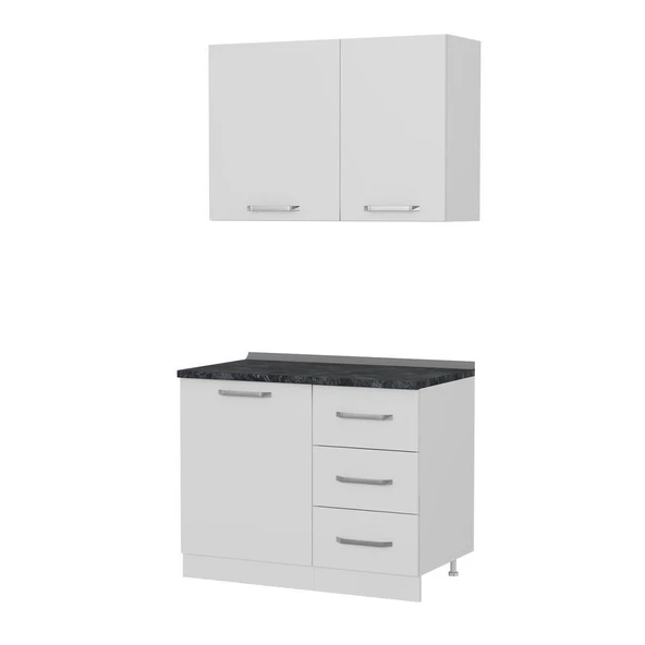 Minar 105 Cm Mutfak Dolabı Beyaz 105-B1 - Resim 4