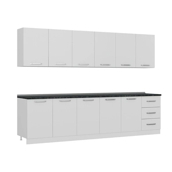 Minar 300 Cm Mutfak Dolabı Beyaz 300-B2 - Resim 3