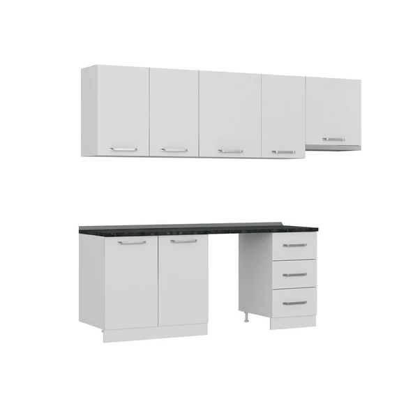 Minar 255 Cm Mutfak Dolabı Beyaz 255-B12 - Resim 2