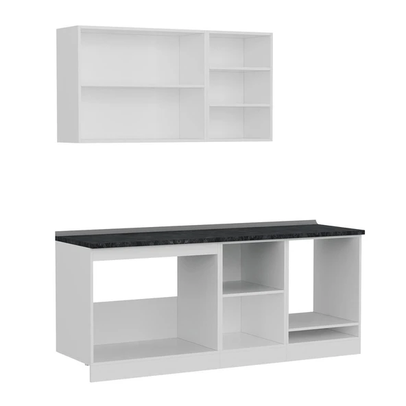 Minar 200 Cm Mutfak Dolabı Beyaz Dore 200-D6 - Resim 7