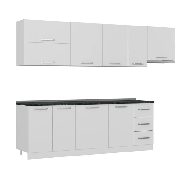 Minar 290 Cm Mutfak Dolabı Beyaz 290-B7 - Resim 3