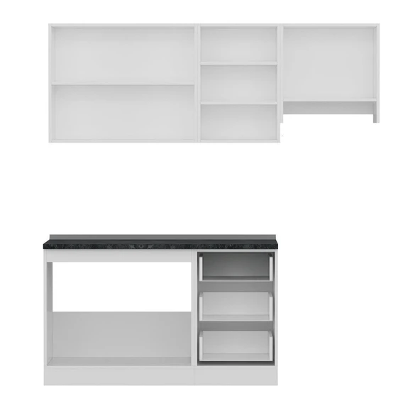 Minar 200 Cm Mutfak Dolabı Beyaz 200-B4 - Resim 2