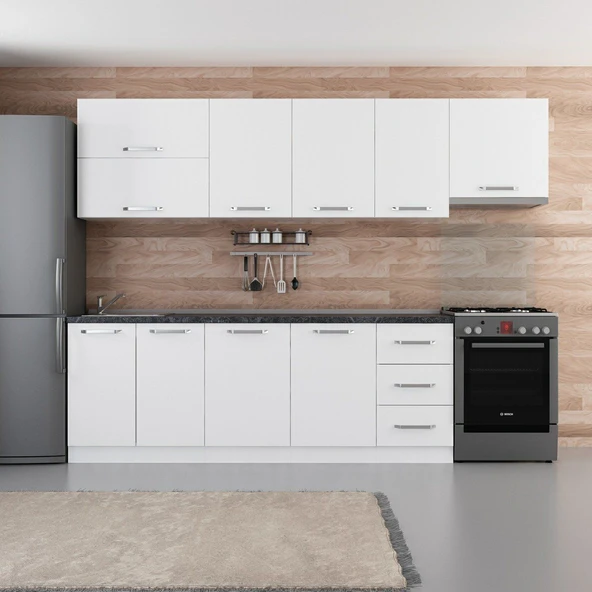 Minar 285 Cm Mutfak Dolabı Beyaz 285-B4 ürün görseli 1