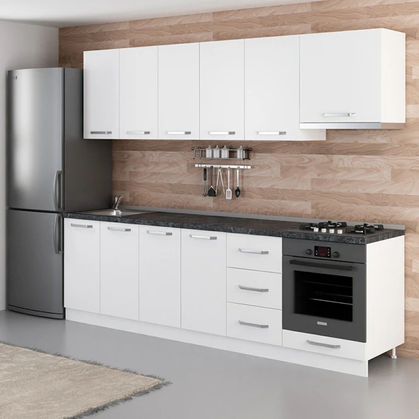 Minar 265 Cm Mutfak Dolabı Beyaz 265-B5 - Resim 5