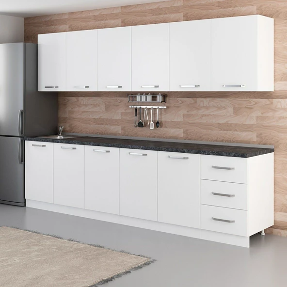 Minar 300 Cm Mutfak Dolabı Beyaz 300-B2 - Resim 5