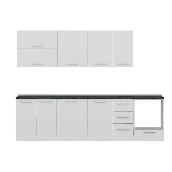 Minar 290 Cm Mutfak Dolabı Beyaz 290-B6 - Resim 2