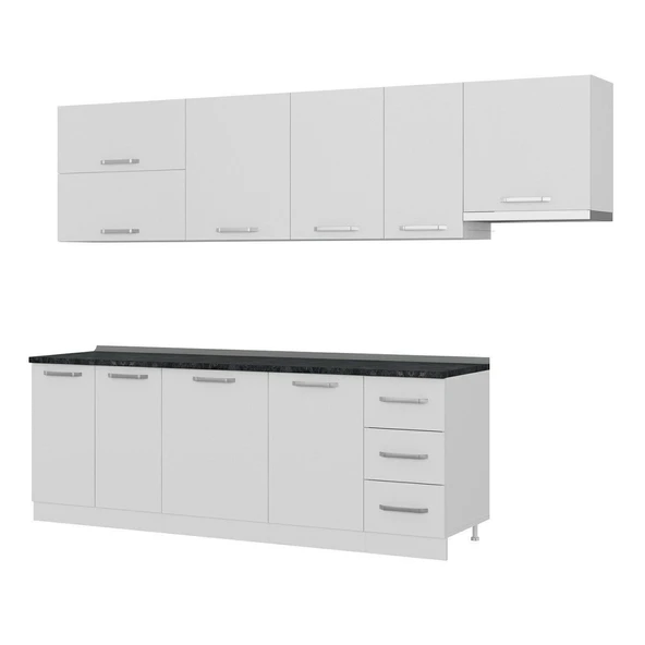 Minar 290 Cm Mutfak Dolabı Beyaz 290-B7 - Resim 4