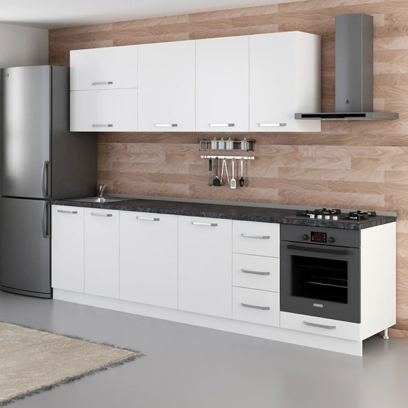 Minar 290 Cm Mutfak Dolabı Beyaz 290-B6 - Resim 5