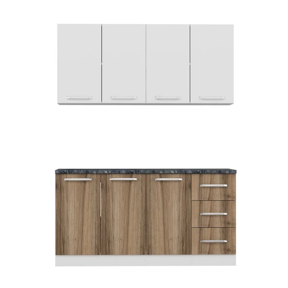 Minar 160 Cm Mutfak Dolabı Beyaz Dore 160-D1 - Resim 6