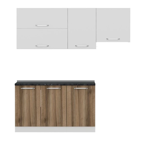 Minar 200 Cm Mutfak Dolabı Beyaz Dore 200-D6 - Resim 6