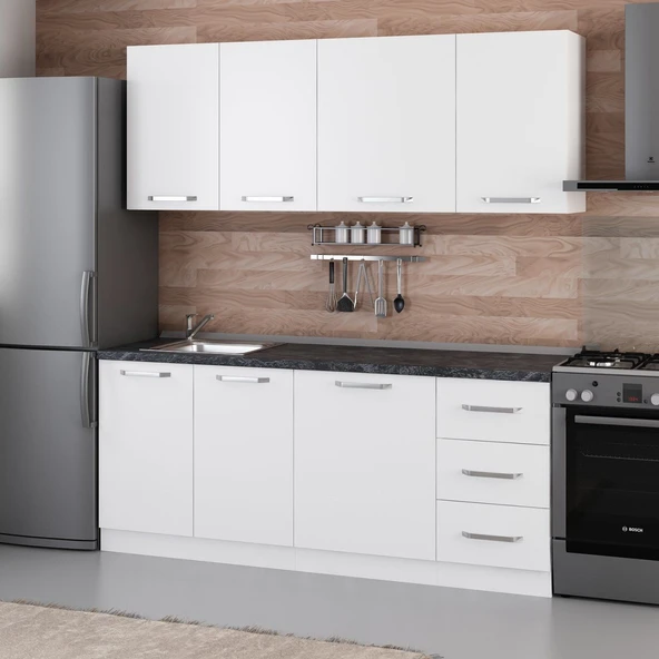 Minar 195 Cm Mutfak Dolabı Beyaz 195-B1 - Resim 3