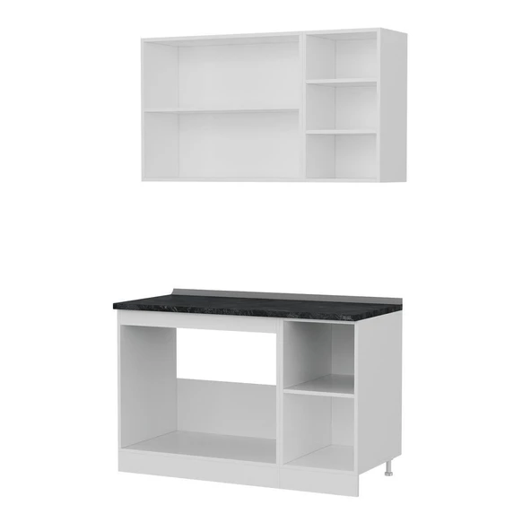 Minar 130 Cm Mutfak Dolabı Beyaz 130-B1 - Resim 4