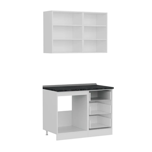 Minar 110 Cm Mutfak Dolabı Beyaz 110-B1 - Resim 7