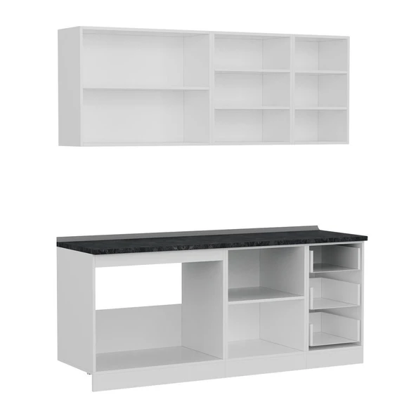 Minar 195 Cm Mutfak Dolabı Beyaz 195-B2 - Resim 7