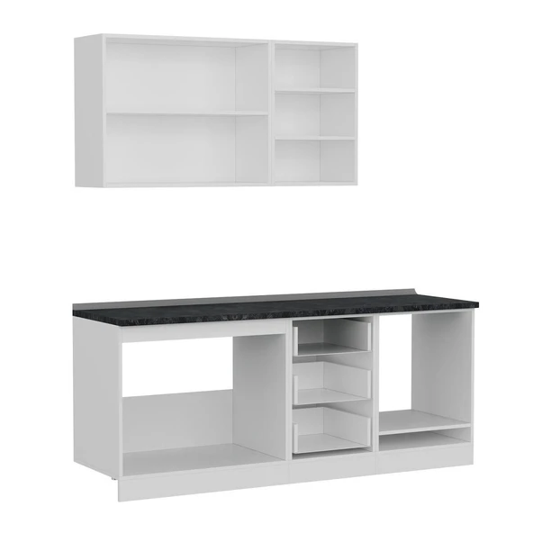 Minar 200 Cm Mutfak Dolabı Beyaz 200-B3 - Resim 7