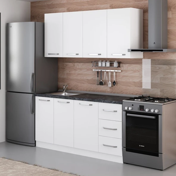 Minar 165 Cm Mutfak Dolabı Beyaz 165-B1 - Resim 5