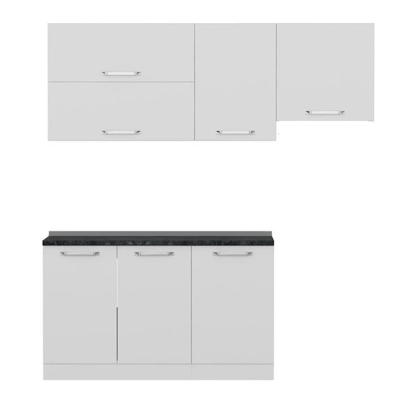 Minar 200 Cm Mutfak Dolabı Beyaz 200-B7 - Resim 6