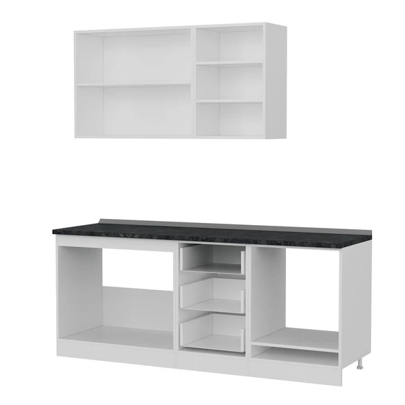 Minar 200 Cm Mutfak Dolabı Beyaz 200-B3 - Resim 4