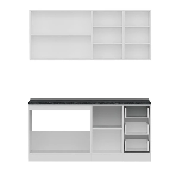 Minar 175 Cm Mutfak Dolabı Beyaz Dore 175-D2 - Resim 2