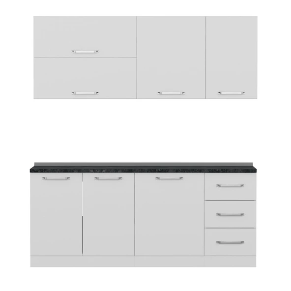 Minar 195 Cm Mutfak Dolabı Beyaz 195-B2 - Resim 6