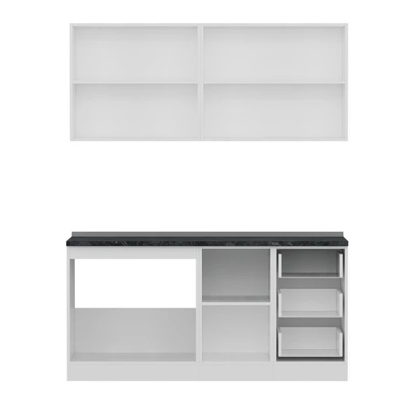 Minar 170 Cm Mutfak Dolabı Beyaz Dore 170-D2 - Resim 2