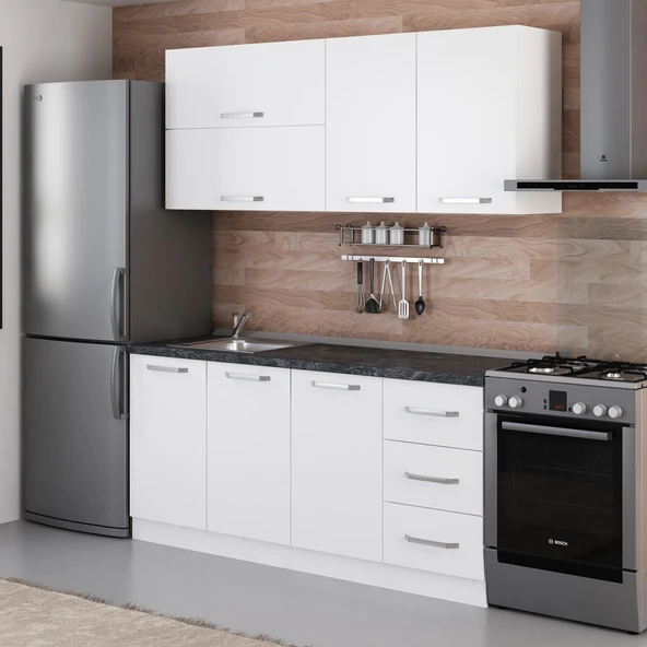 Minar 180 Cm Mutfak Dolabı Beyaz 180-B2 - Resim 5