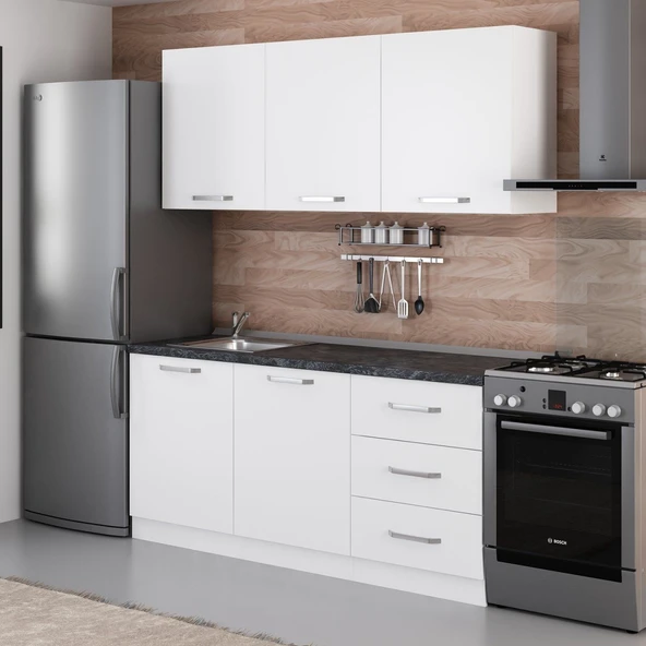 Minar 180 Cm Mutfak Dolabı Beyaz 180-B1 - Resim 5