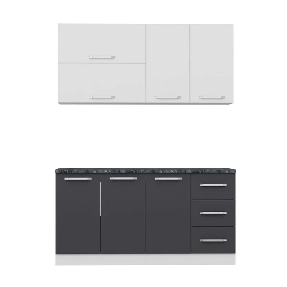 Minar 160 Cm Mutfak Dolabı Beyaz Antrasit 160-A2 - Resim 6