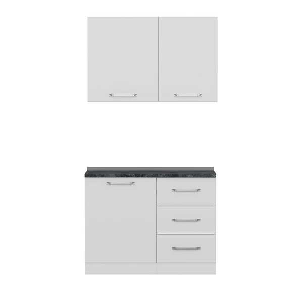 Minar 110 Cm Mutfak Dolabı Beyaz 110-B1 - Resim 6