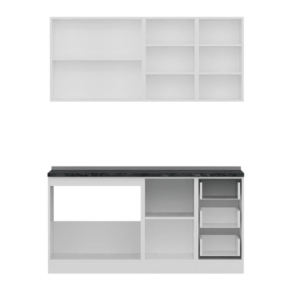 Minar 165 Cm Mutfak Dolabı Beyaz 165-B1 - Resim 2