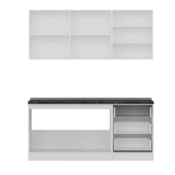 Minar 180 Cm Mutfak Dolabı Beyaz 180-B1 - Resim 2