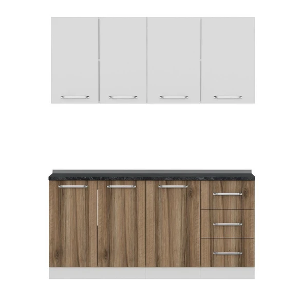 Minar 170 Cm Mutfak Dolabı Beyaz Dore 170-D2 - Resim 6