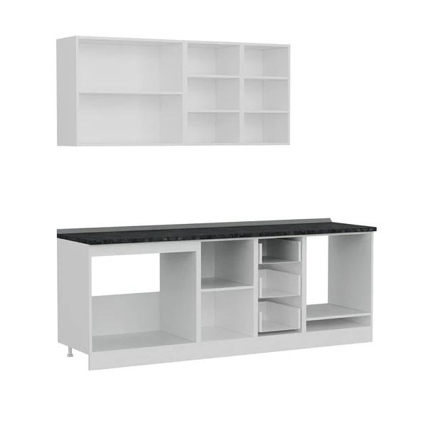 Minar 225 Cm Mutfak Dolabı Beyaz 225-B6 - Resim 7