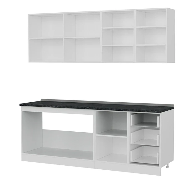 Minar 215 Cm Mutfak Dolabı Beyaz Dore 215-D2 - 4