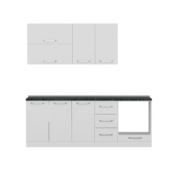 Minar 220 Cm Mutfak Dolabı Beyaz 220-B7 - Resim 5