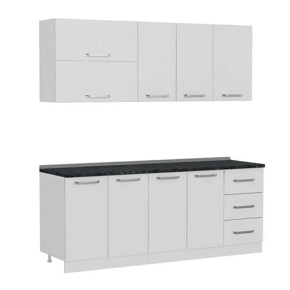 Minar 205 Cm Mutfak Dolabı Beyaz 205-B2 - Resim 6